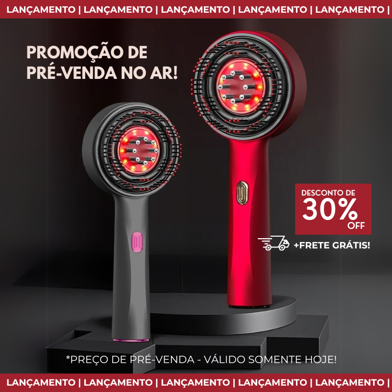 LumiHair - Escova 3 em 1 para fortalecimento dos fios