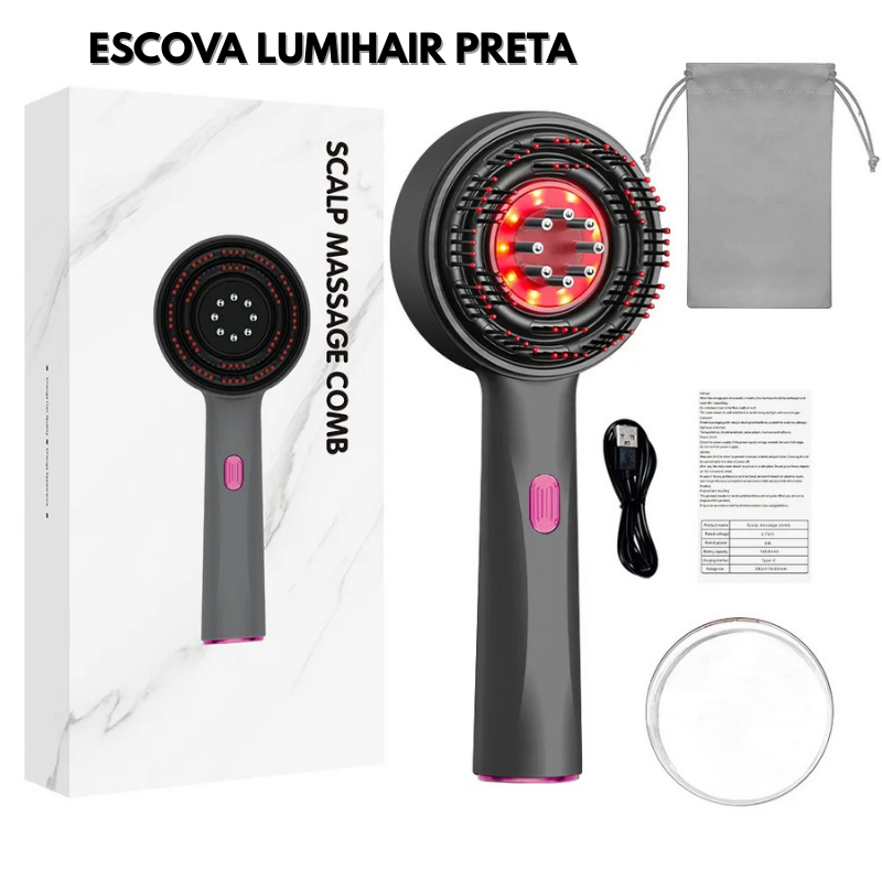 LumiHair - Escova 3 em 1 para fortalecimento dos fios