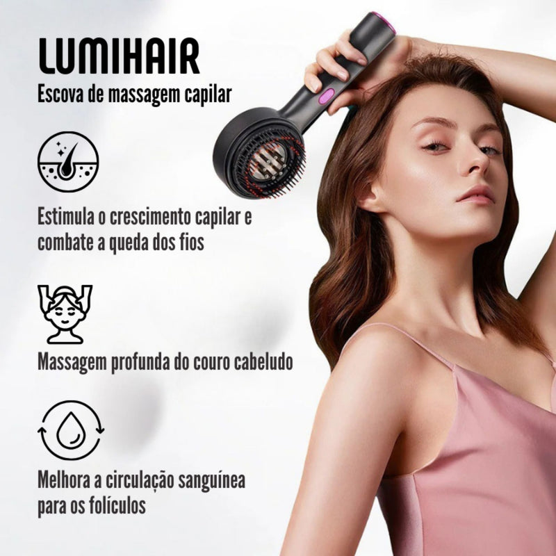 LumiHair - Escova 3 em 1 para fortalecimento dos fios