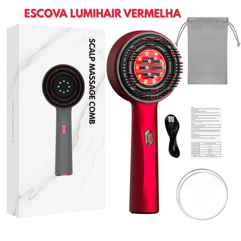 LumiHair - Escova 3 em 1 para fortalecimento dos fios