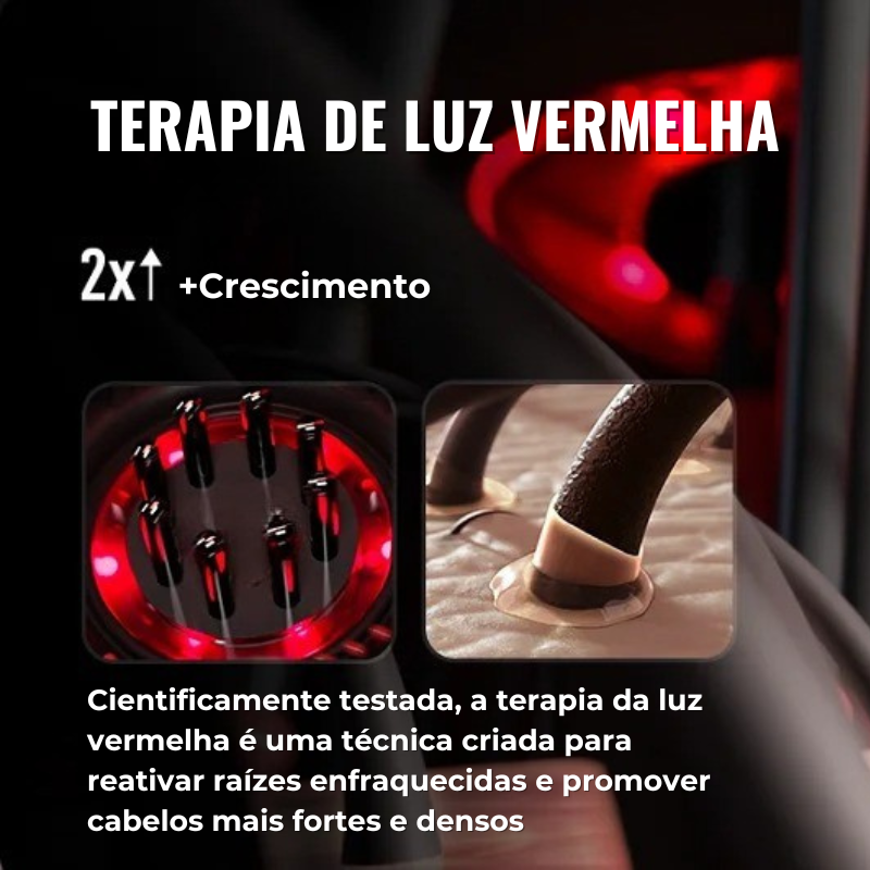 LumiHair - Escova 3 em 1 para fortalecimento dos fios